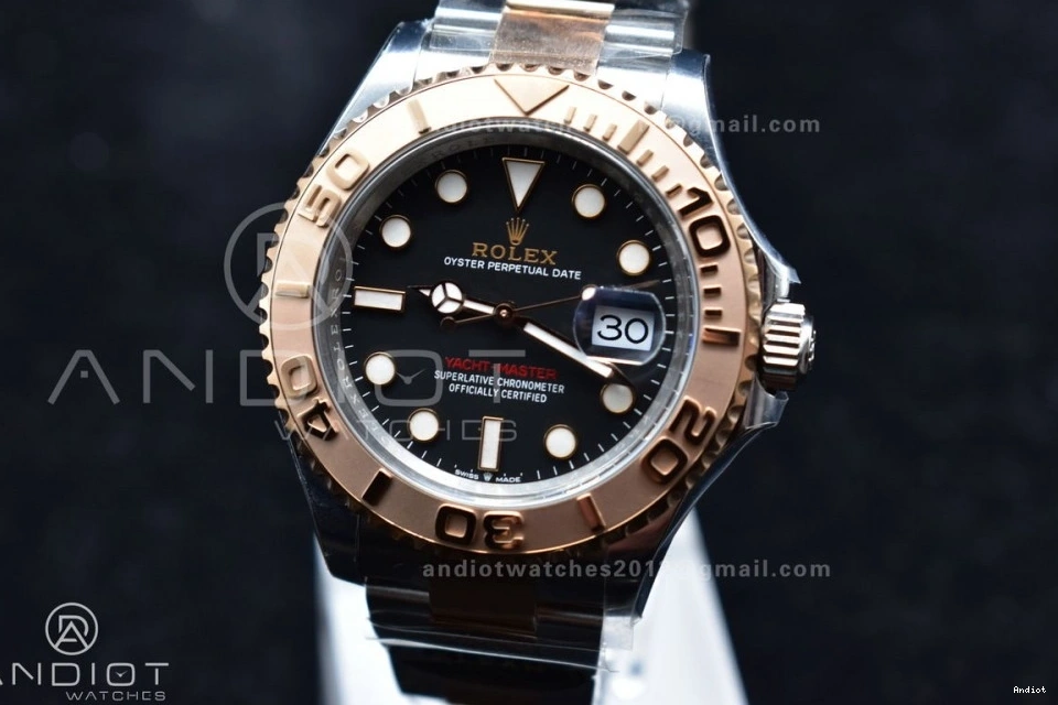 Steel Yacht-Master SS 904L Bracelet Dial 1:1 Best Gold Edition On VR3235 126621 Rose Black Clean Plated 0426